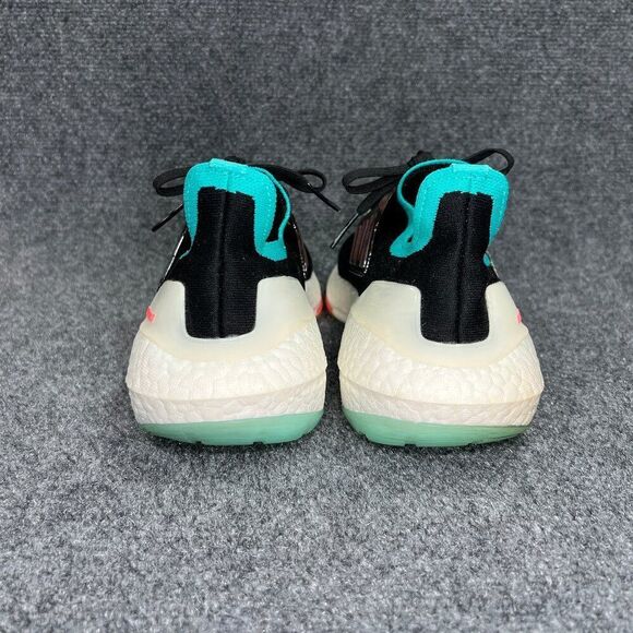 Adidas UltraBoost 22 Running Shoes Mens Size 10.5 Black Turbo Mint Rust Athletic - Picture 5 of 11